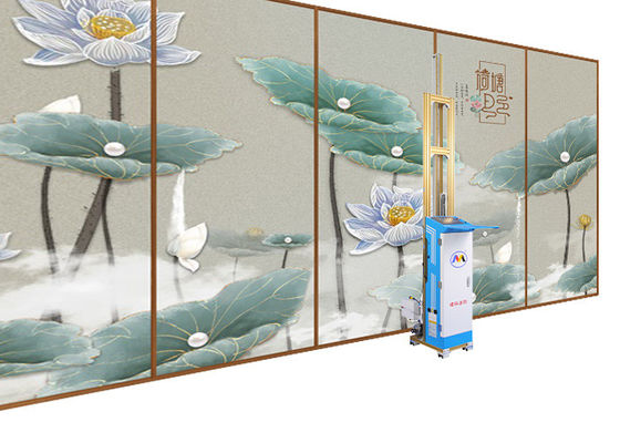 पानी आधारित इंक डिजिटल वॉल प्रिंटिंग मशीन मूवेबल व्हील्स के साथ